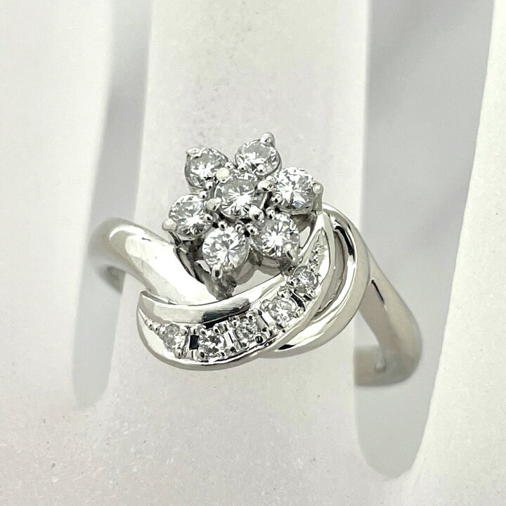 楽天市場】【中古】Pt900 ダイヤ ファッションリング D 0.43ct 13.5号 