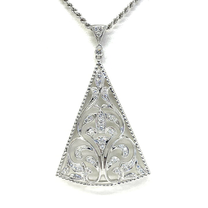 楽天市場】【中古】クイーン QUEEN Pt950 ダイヤ ネックレス D0.85ct 