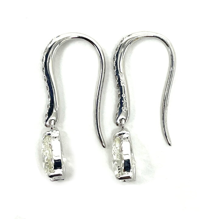 楽天市場】【中古】K18WG/Pt900 ダイヤ ピアス D0.62ct×2 D0.05ct×2  