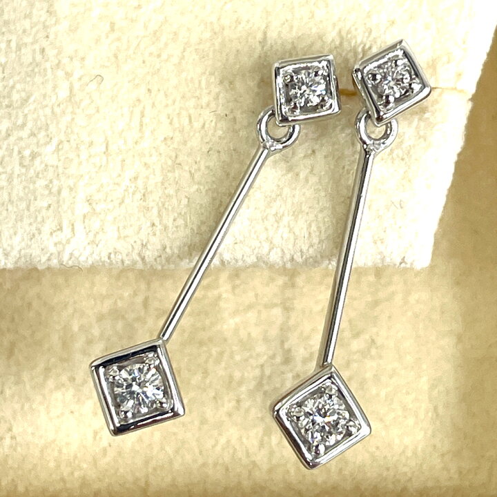 楽天市場】【中古】タサキ TASAKI ダイヤ ピアス D0.06ct×2 2.2g 箱付  