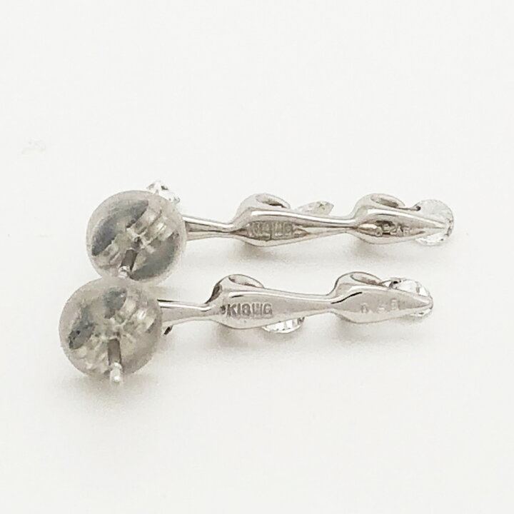 楽天市場】【中古】K18WG ダイヤ ピアス D0.25ct×2 2.2g : すぎ質店 