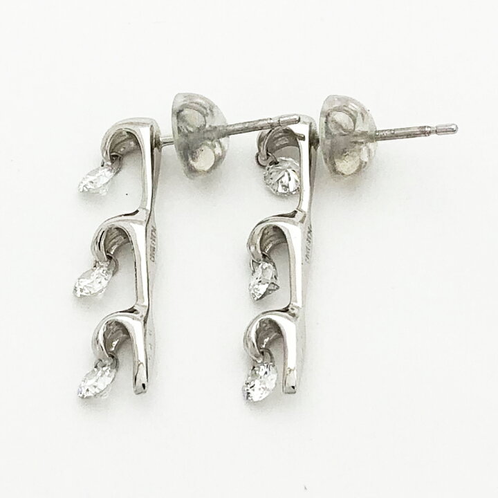 楽天市場】【中古】K18WG ダイヤ ピアス D0.25ct×2 2.2g : すぎ質店 