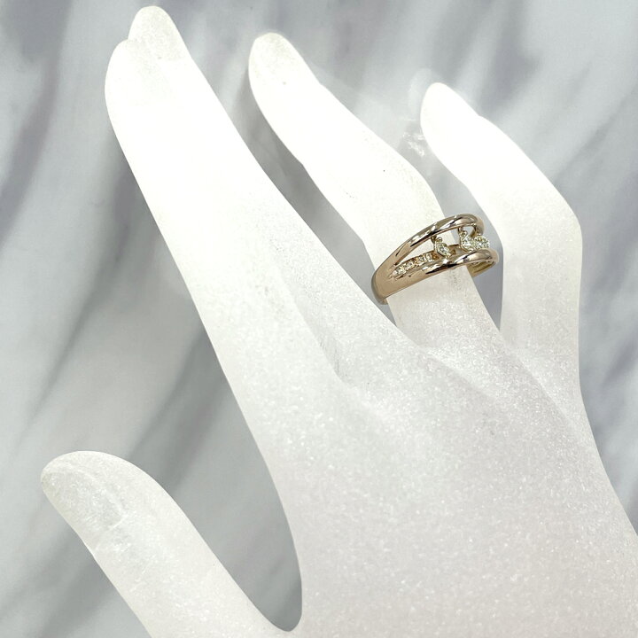 楽天市場】【中古】K18PG ダイヤ ファッションリング D0.30ct 4.3g 11 