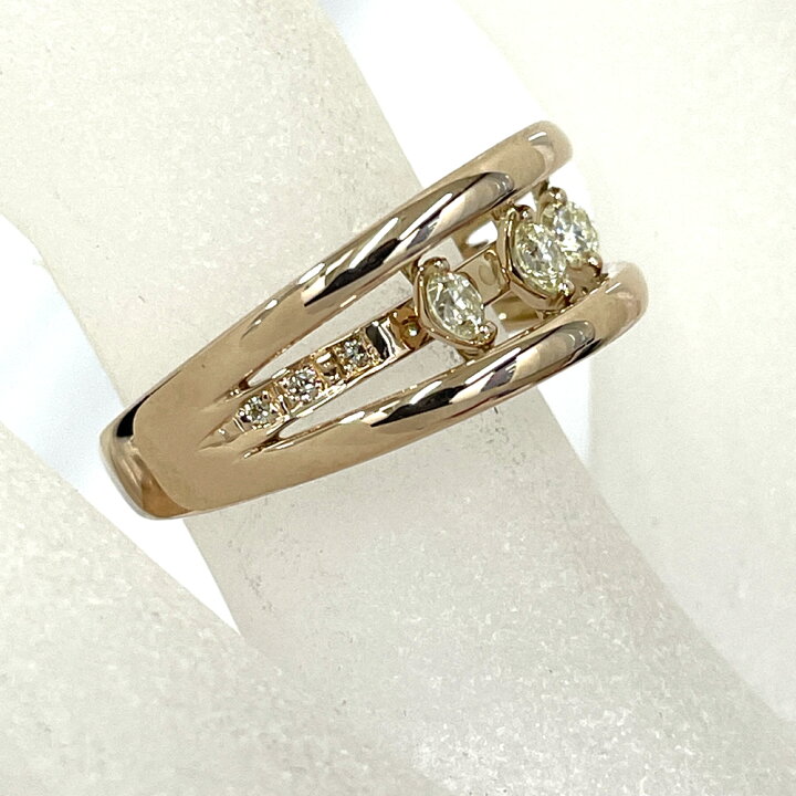 楽天市場】【中古】K18PG ダイヤ ファッションリング D0.30ct 4.3g 11 