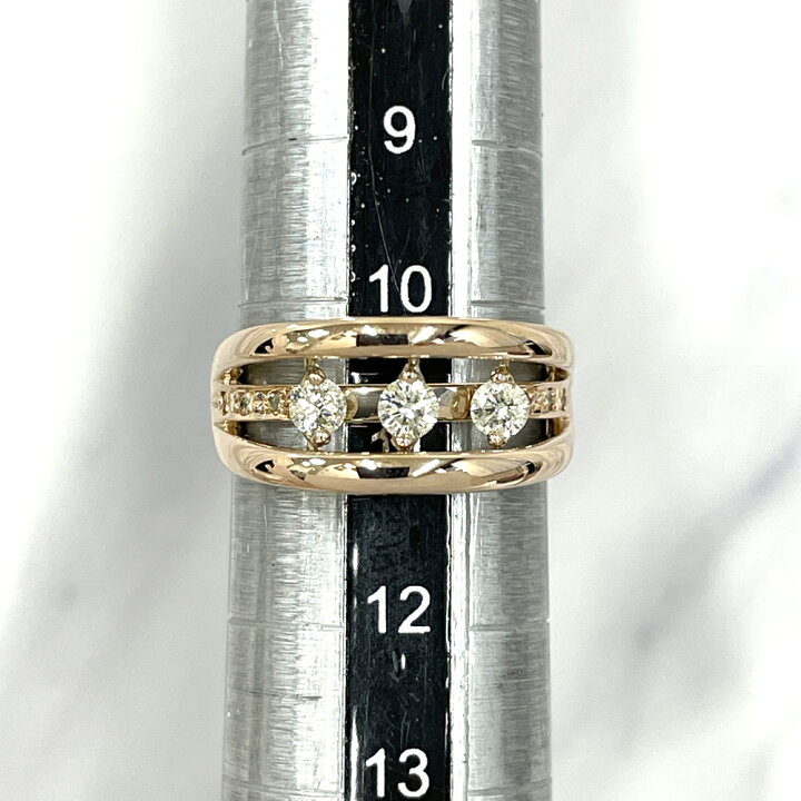 楽天市場】【中古】K18PG ダイヤ ファッションリング D0.30ct 4.3g 11 