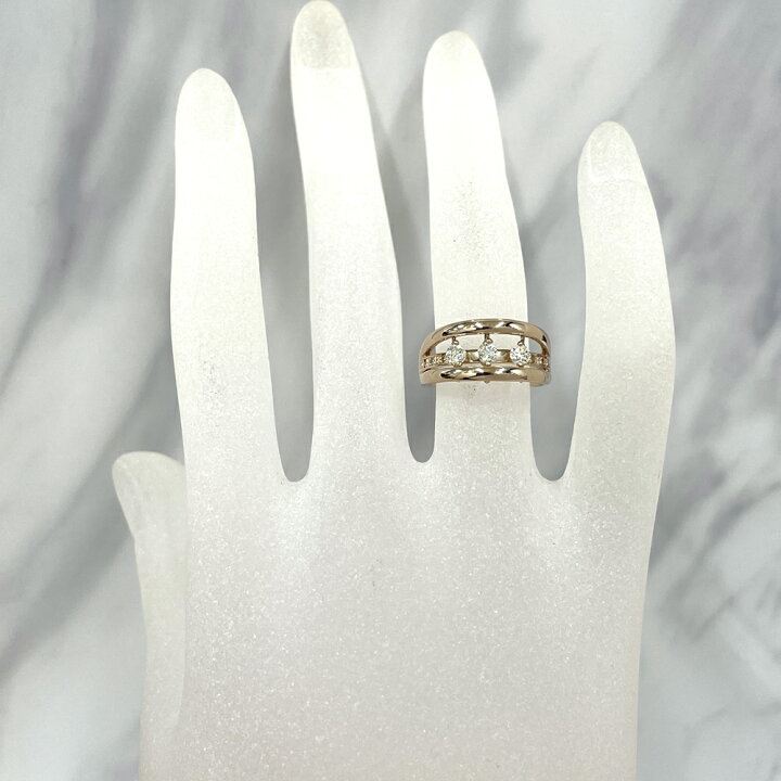 楽天市場】【中古】K18PG ダイヤ ファッションリング D0.30ct 4.3g 11 