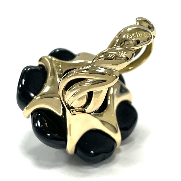楽天市場】【中古】シャネル CHANEL カメリア オニキス リング K18 