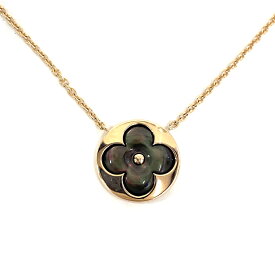 【中古】ルイヴィトン LOUIS VUITTON　パンダンティフ サン ナクレ ネックレス　Q93589　グレーマザーオブパール シェル　K18PG ピンクゴールド ブロッサム