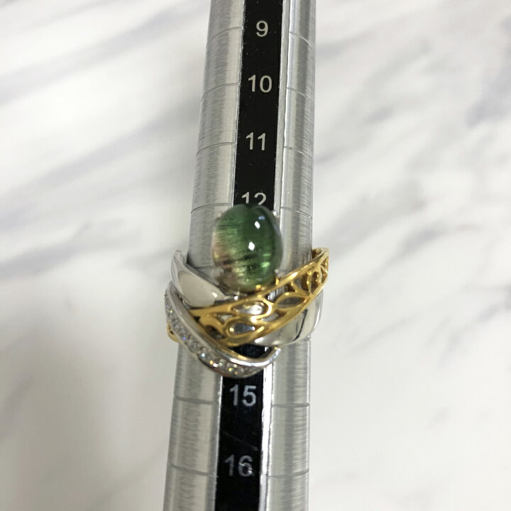 楽天市場】【中古】 Pt900/K18 トルマリン リング 指輪 アンティーク 
