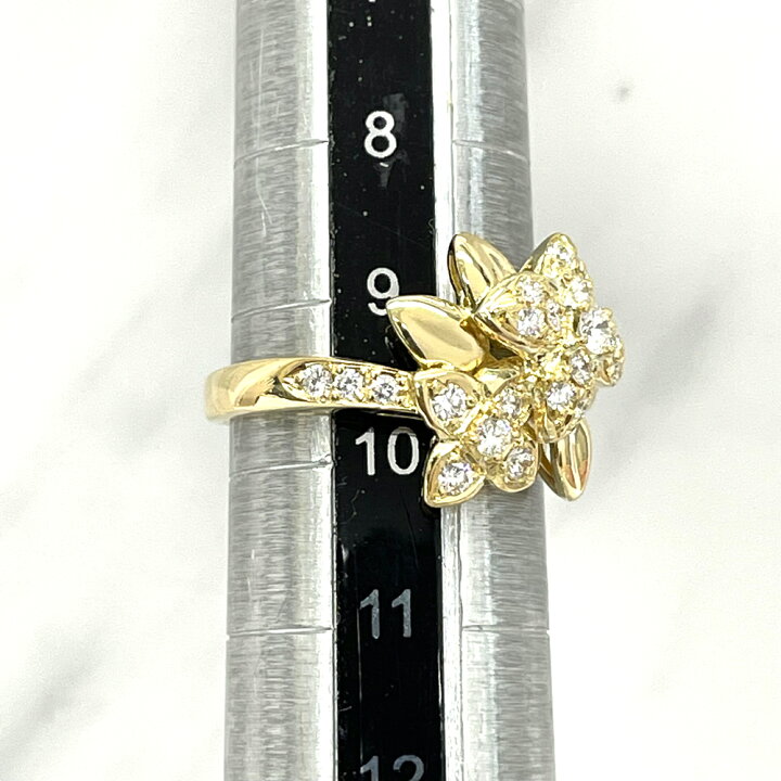 楽天市場】【中古】クィーン Queen K18 ダイヤ フラワー リング 9.5号 