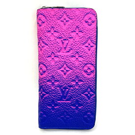 【未使用品】ルイヴィトン　Louis Vuitton　ジッピーウォレット　ヴェルティカルNM モノグラム ネオンカラー 2022春夏 ピンク×ブルー　M81243　長財布