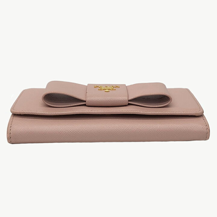 楽天市場】【中古】PRADA プラダ 1M1438 サフィアーノ リボン レザー  