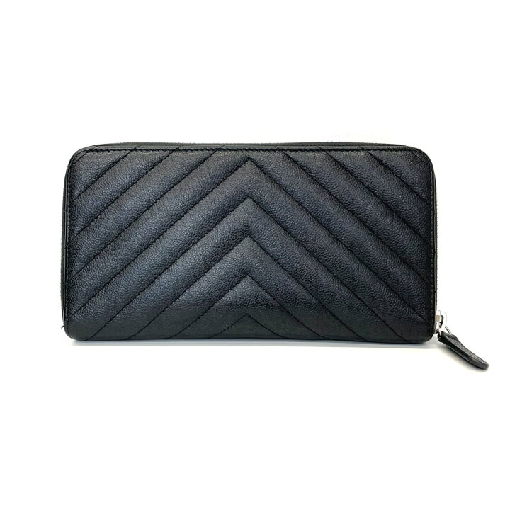 楽天市場】【中古】シャネル CHANEL キャビアスキン シェブロン V 