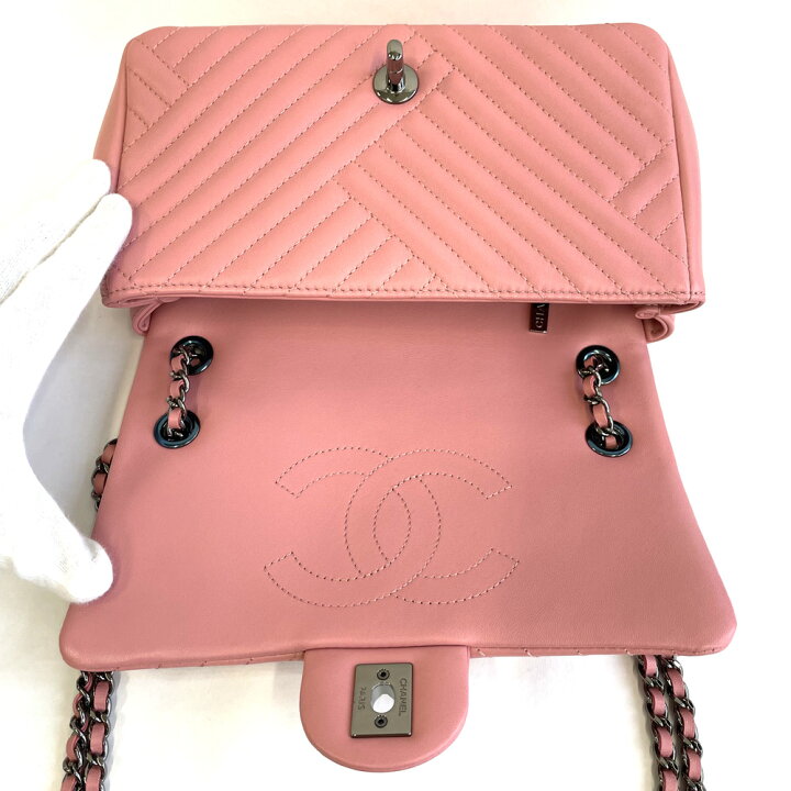 楽天市場】【未使用品】シャネル CHANEL Vステッチ チェーンショルダー  