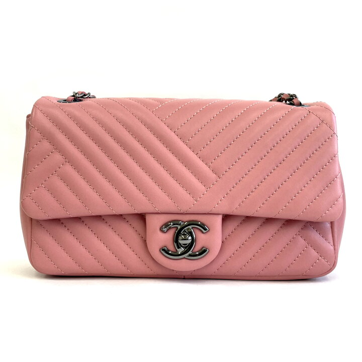 楽天市場】【未使用品】シャネル CHANEL Vステッチ チェーンショルダー  
