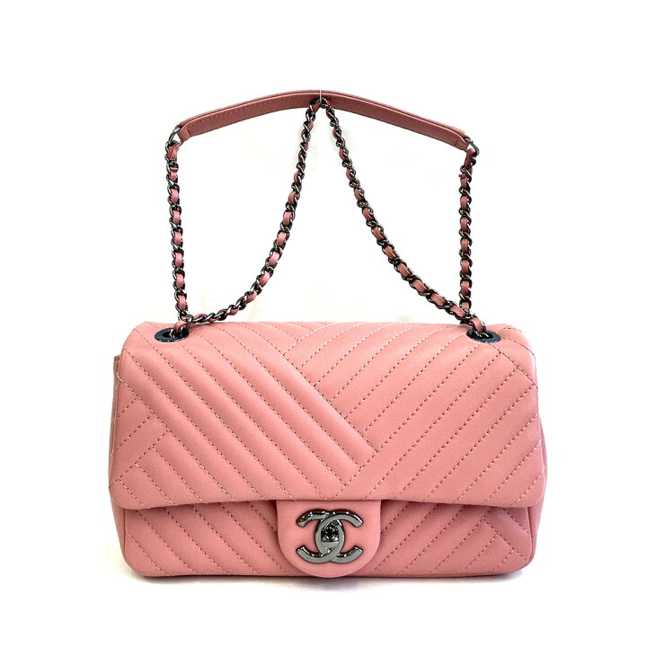 楽天市場】【未使用品】シャネル CHANEL Vステッチ チェーンショルダー  