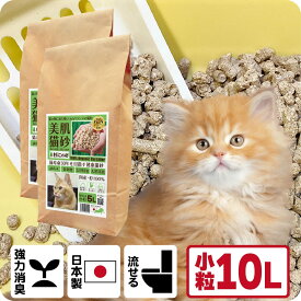 TVメディアで紹介 消臭 オーガニック 猫砂 【杉にゃん小粒 10L】 猫肌と同じpHバランス 敏感肌 バリア機能を守る スキンケア ph6.4 肌想い 木製 杉100％ 自然素材 完全無添加 健康予防 誤食も安心 生分解 堆肥化 固まらない 流せる 抗菌 抗酸化 国産