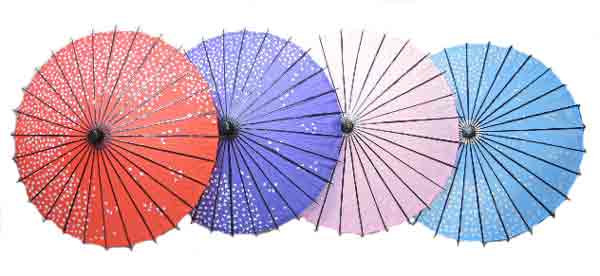 日傘 桜 【 訳あり特価 】※水色のみ紙色濃いものと淡いものがあります
