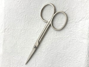 【ゆうパケット対応】手芸ばさみ 人形はさみ120ミリ はさみ 鋼・ニッケルメッキ加工 木目込み ストレート