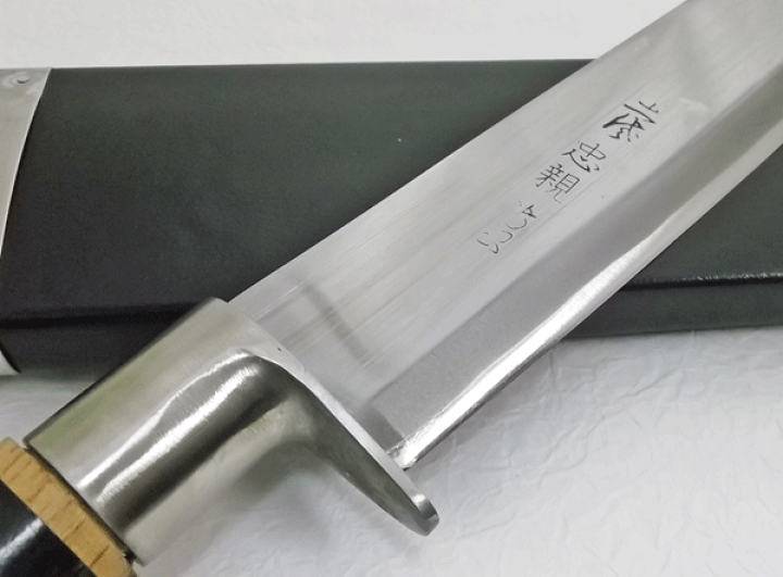 楽天市場】剣ナタ 土佐忠親 剣鉈 青鋼割り込み 195 片刃【送料無料