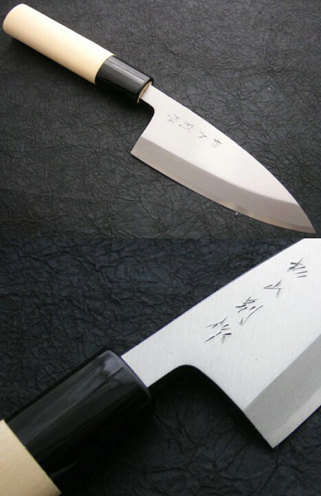 楽天市場】105ミリ 出刃包丁 出刃庖丁 全長 230mm 刃渡り 108mm 重さ 