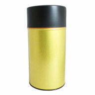 【茶筒 茶葉ストッカー保存缶】【ゴールド缶 600g(φ106mm×H210mm )】 【内容量600g用 】【印刷缶】【宅…