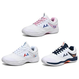 バドミントンシューズ メンズ レディース 卓球シューズ ジュニアバドミントレーニングシューズ テニスシューズ レディース 体育館シューズ 軽量 滑り止め 通気性 衝撃吸収 クッション性 男女兼用 22.5cm-28.0cm