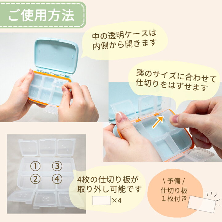 楽天市場】【MILASIC公式】携帯型 ピルケース 旅行用 持ち運び 小さい 