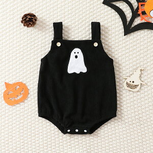 ベビー服 ハロウィン衣装 かぼちゃ ロンパース 袖なし カバーオール 赤ちゃん服 新生児 コスプ 仮装 着替え便利 サロペット かぼちゃ おばけ かわいい 子供服 男の子 女の子 幼児 記念写真撮