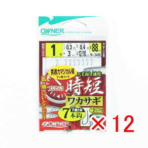 【 まとめ買い ×12個セット 】 「 OWNER オーナー 時短ワカサギ7本 1ゴウ ハリス0.3ゴウ W-3480 」 【 楽天 月間MVP & 月間優良ショップ ダブル受賞店 】 釣具 釣り具 釣り用品