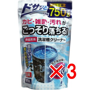 【 まとめ買い3個セット 】 非塩素系 洗濯槽クリーナー プロ仕様 750g入 【 送料無料 】