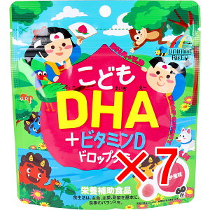 �y �܂Ƃߔ���7�Z�b�g �z ���ǂ�DHA+�r�^�~��D �h���b�v�O�~ �s�[�`���� 60���� �y �������� �z