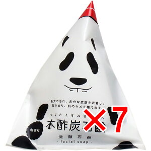 【 まとめ買い7個セット 】 木酢炭石鹸 無香料 泡立てネット付 120g 【 送料無料 】