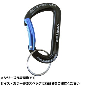 【 まとめ買い2個セット 】 ベルモ VEX65 バーテックスカラビナ6mm黒青 【 送料無料 】