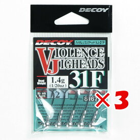 【 まとめ買い ×3個セット 】 「 デコイ バイオレンスジグヘッド VJ-31F #2-1.4g 1/20oz 」 【 楽天 月間MVP & 月間優良ショップ ダブル受賞店 】 釣具 釣り具 釣り用品