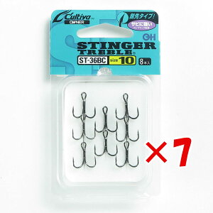 【 まとめ買い ×7個セット 】 「 OWNER オーナー カルティバ スティンガー トリプルフック 10号 ガンブラックコート ST-36BC 」 【 楽天 月間MVP & 月間優良ショップ ダブル受賞店 】 釣具 釣り具