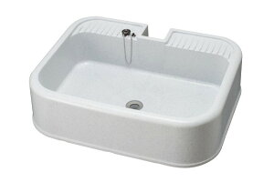 【13時迄は当日発送 日祝除く】 マエザワ 水栓パン SP-U550 埋込タイプ ガーデンパン ガーデンシンク 外流し ポリプロピレン製 研ぎ出し