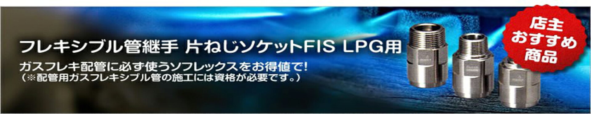 フレキシブル管継手 片ねじソケットFIS LPG用"