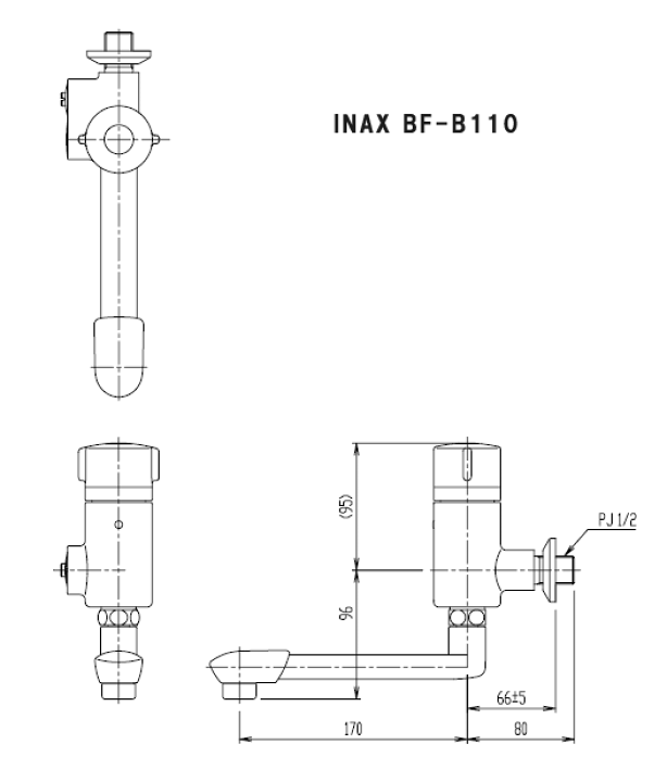 楽天市場】LIXIL,INAX,BF-B110,ハンドル式バス水栓,定量止水機能付自在水栓,ビーフィットシリーズ(浴槽用単水栓) : 水道屋さん