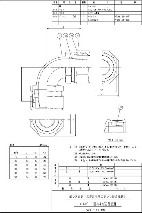 楽天市場】水道用ポリエチレン二層管用金属継手,PE継手/SP