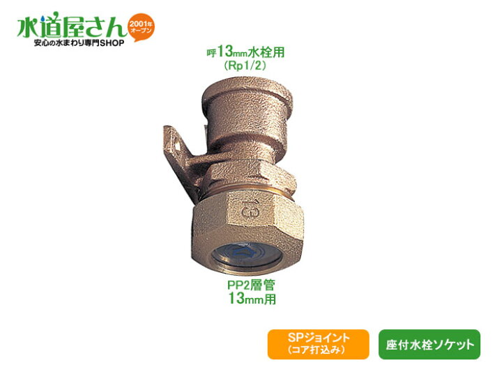 楽天市場】水道用ポリエチレン二層管用金属継手,PE継手/SPジョイント 