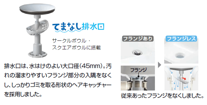 LIXIL・INAX ラクとれヘアーキャッチャー付排水栓 洗面化粧室