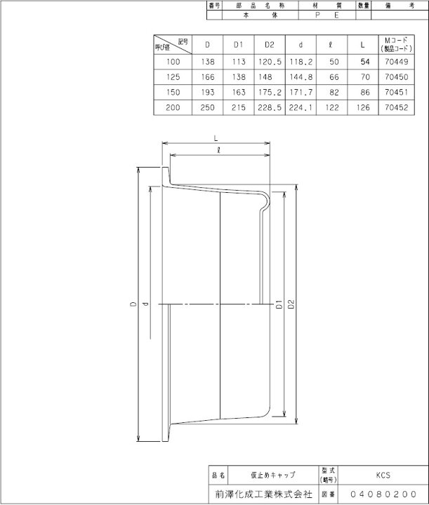 楽天市場】マエザワ,KCS-200,仮止めキャップ,樹脂製仮キャップ,パイプ 