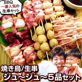 焼き鳥 特選 焼き鳥ジュ〜ジュ〜5品セット 【生串】（焼き塩、焼き鳥のタレ付き）［ 家で焼く 串物 焼きとり 鶏肉 千葉県産 国産 文化祭 キャンプ BBQ バーベキューセット 食材 肉 串 焼鳥 ヤキトリ やきとり 生串 ギフト 職人 食いしんぼう祭 ］ 送料無料