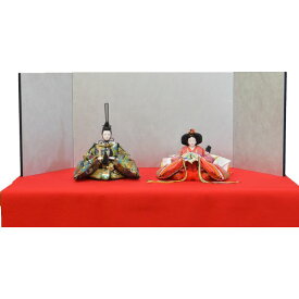 ひな人形 3点セット 親王毛せん飾り DIYひな 京十番 三五 親王 藍地合わせ紋 屏風 銀 l36 130911313