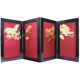 25号四曲 黒塗ワイン地 松鷹 263831