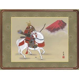 額 三幸 飾1号 馬上武者 幅63cm F6-057 田中 広遠 140347236