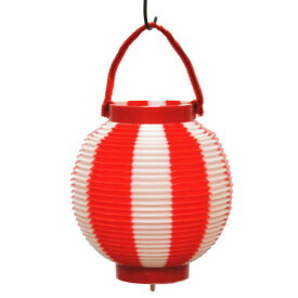 提灯 ちょうちん 赤提灯 祭り提灯 ポリ提灯 豆提灯 ポリ豆提灯モール付 赤／白 218510