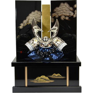 兜収納 12号 盛龍シルバー 針松蒔絵黒塗 139495