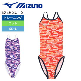 水泳 競泳水着 レディース トレーニング 練習水着 ミズノ EXER SUITS Ri Collection ミディアムカット N2MA2267 Rikako ikee collection 池江璃花子 エクサースーツ MIZUNO